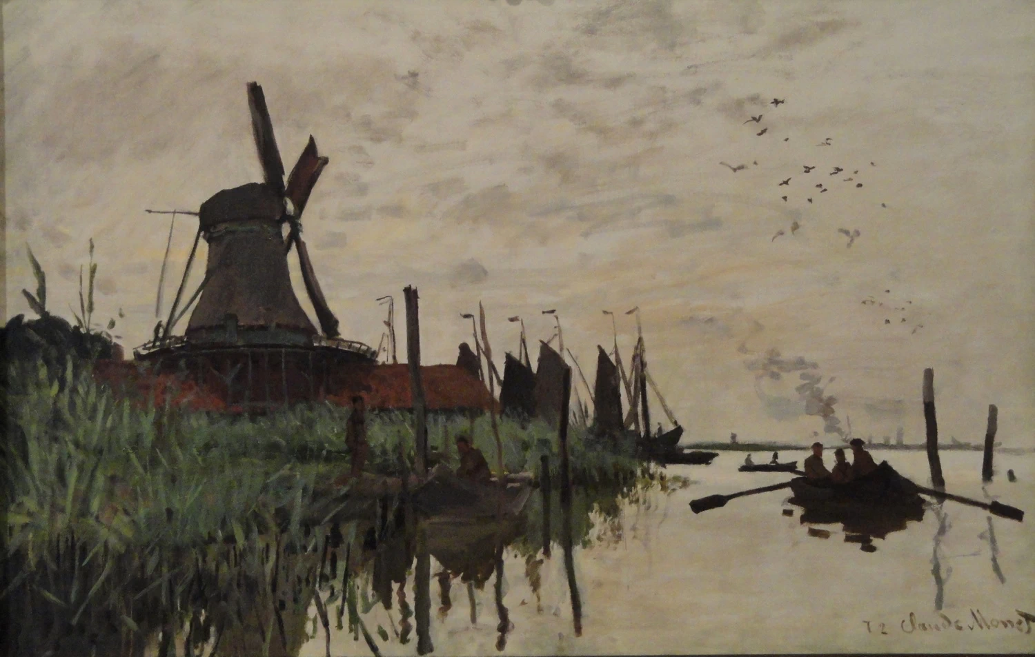 Mulino a vento e barche a Zaandam, Olanda - Ny Carlsberg Glyptotek, København, Danmark